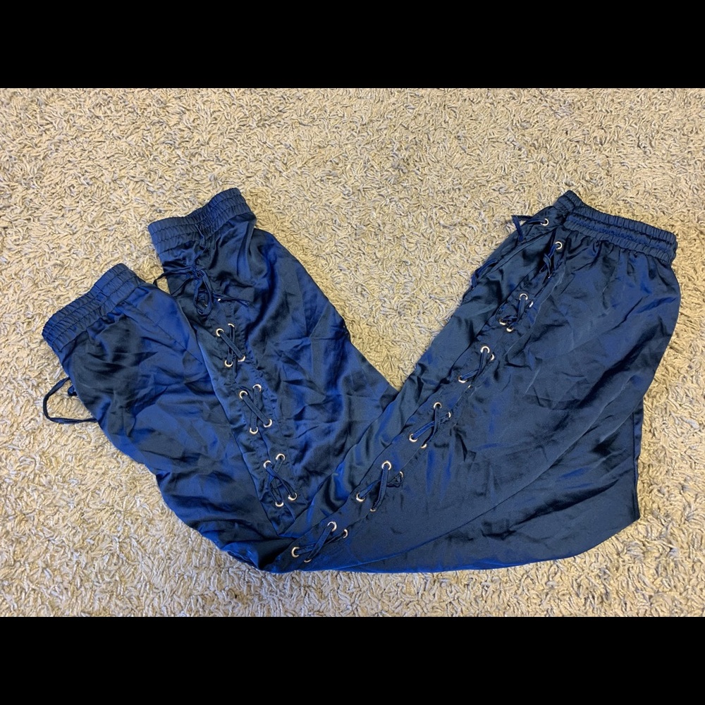 Miss Guided, Women Jogger Pants with Laced Up Sides